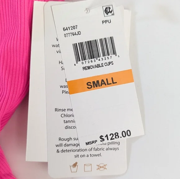 BECCA Fine Line Sophie One-Piece Swimsuit, Pink Punch, Women's Small - Picture 3 of 3